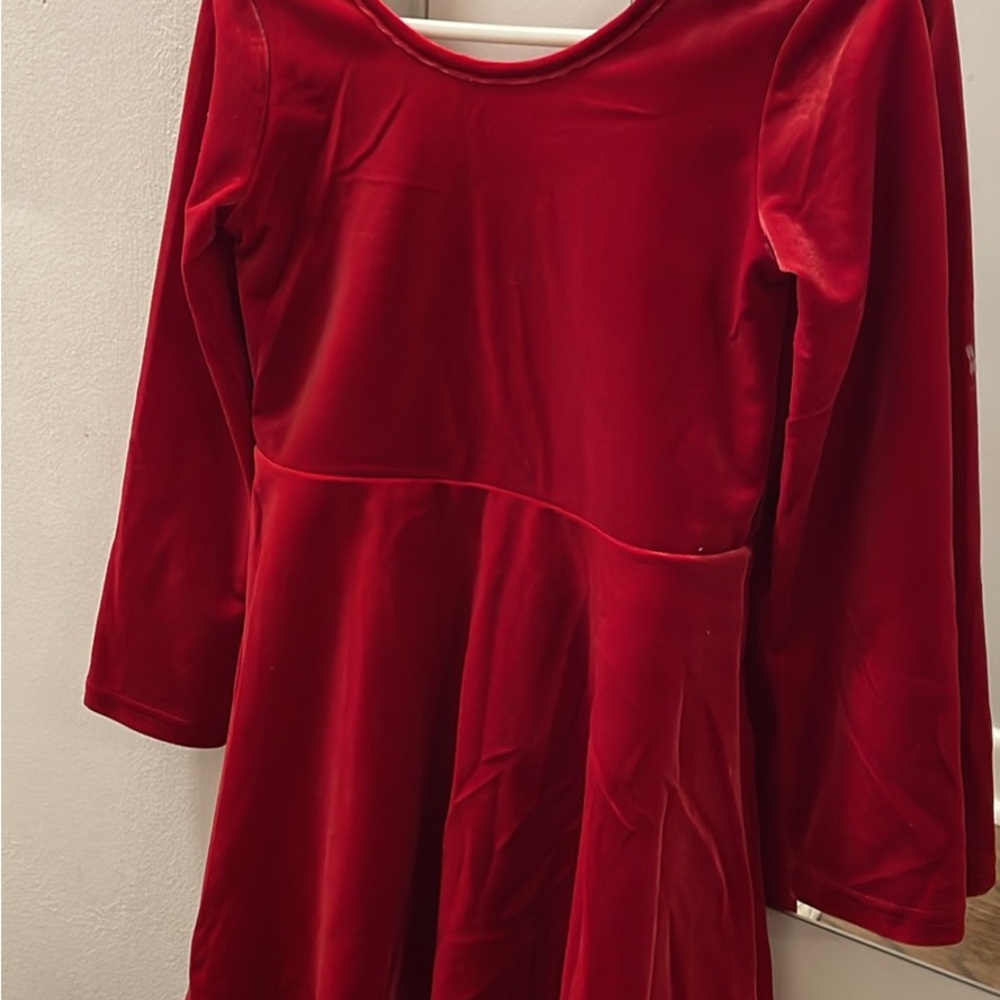 Elegant Red Velvet Dress